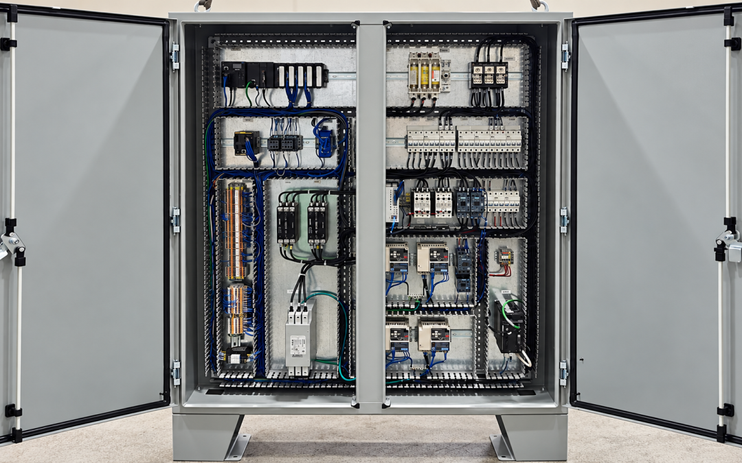 Custom industrial automation control panel built by Hillside Custom Machining